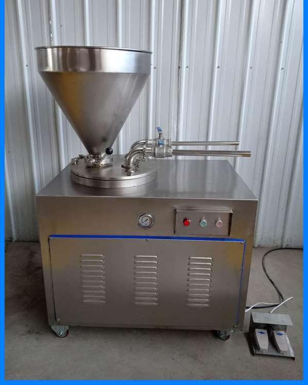 厂家直销华杰液压灌肠机  商用不锈钢液压灌肠机  30双管灌肠机