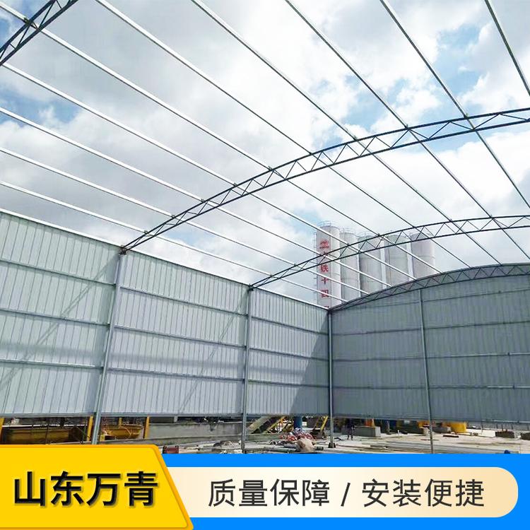轻钢结构棚厂家批发沙石料棚 彩钢大棚遮雨棚 钢筋加工棚