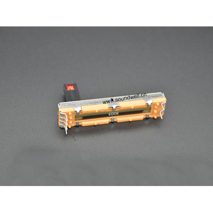 45mm产品可以带中点定位－10℃～70℃直滑电位器5k 直滑式电位器b10k和a10k