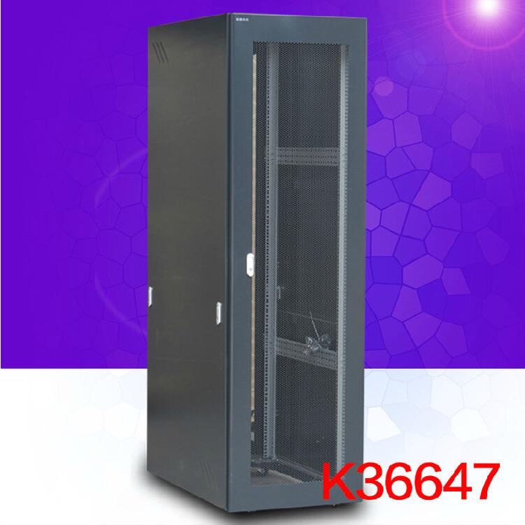 图腾机柜 K36642网络服务器机柜 后门双开网孔门