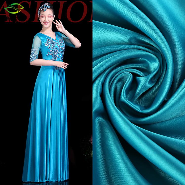 50*75D哑光加捻弹力色丁防皱礼服睡衣绸缎面料色丁布婚庆用品批发