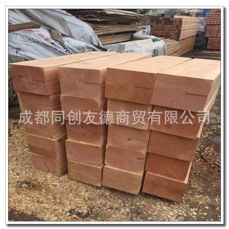 厂家定制加工美国花旗松防腐木 花旗松圆柱 花旗松碳化木