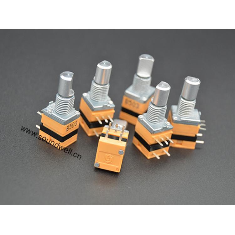 带多路50VAC/20VDC20~200gf.cm电位器开关生产厂 电位器带开关订做