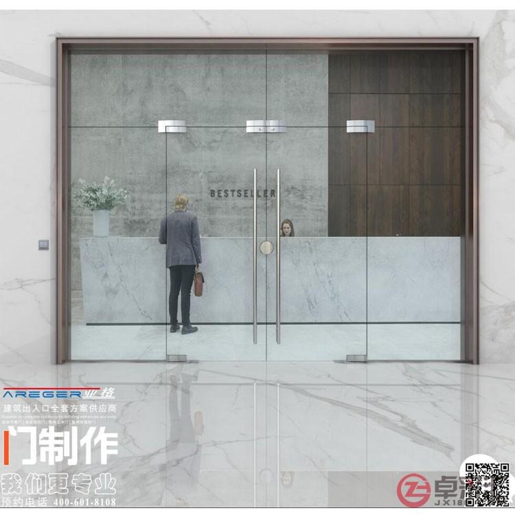 亚格地弹门 玻璃地弹门 铝合金地弹簧门价格优惠
