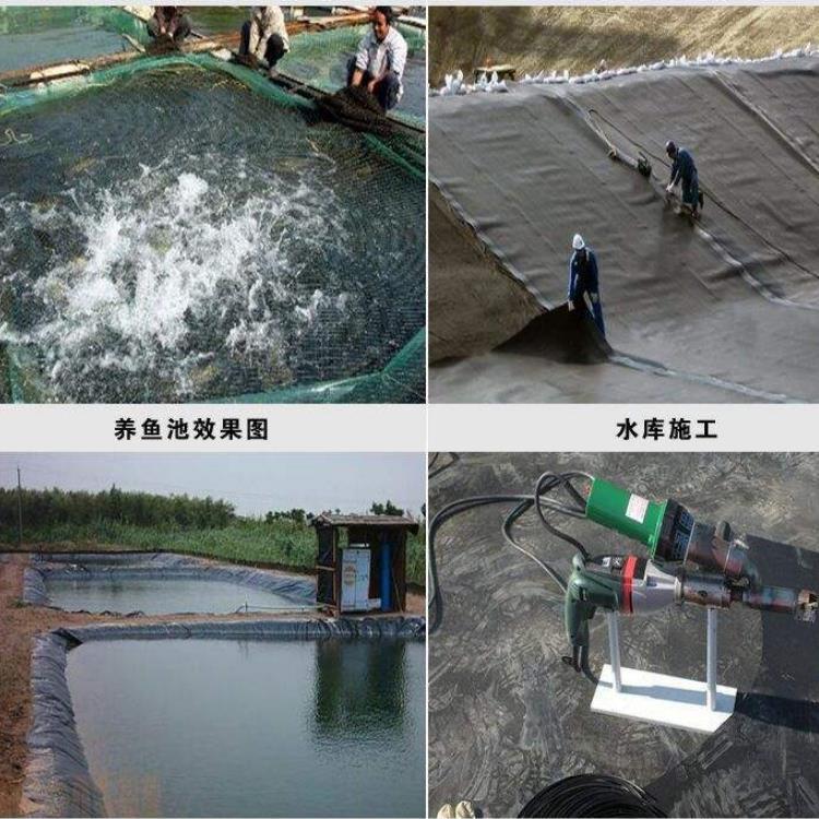 陕西复合土工膜 无纺布复合一布一膜鱼塘防渗膜人工湖蓄水池专用