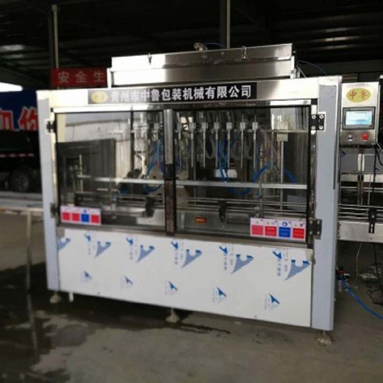 中鲁玻璃水灌装机  全自动直线液体灌装机