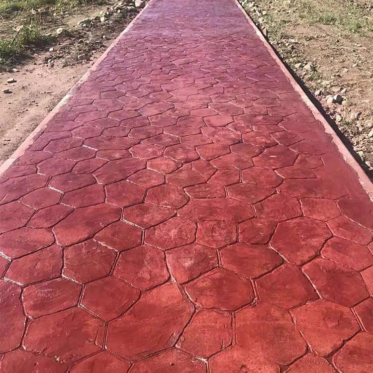 陕西西安混凝土艺术压印地坪_彩色压花混凝土地坪批发施工