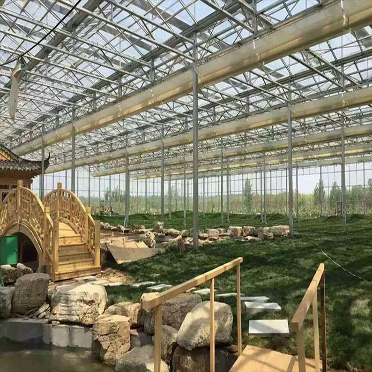 金农温室大棚定制 生态餐厅大棚内部景观新型大棚