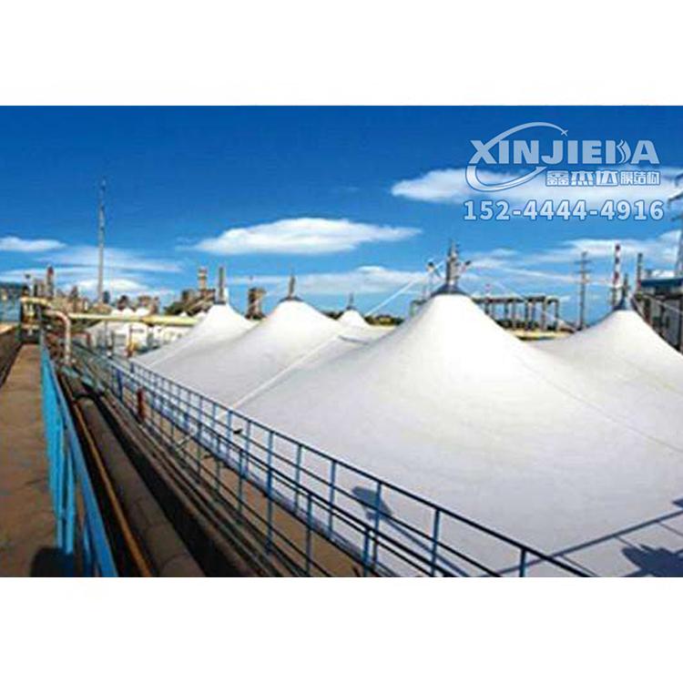 反吊膜结构工业区污水池吊膜结构盖顶 膜结构工业污水处理池供应