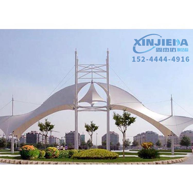 膜结构广场建筑 公园广场遮阳棚度假酒店膜结构景观棚