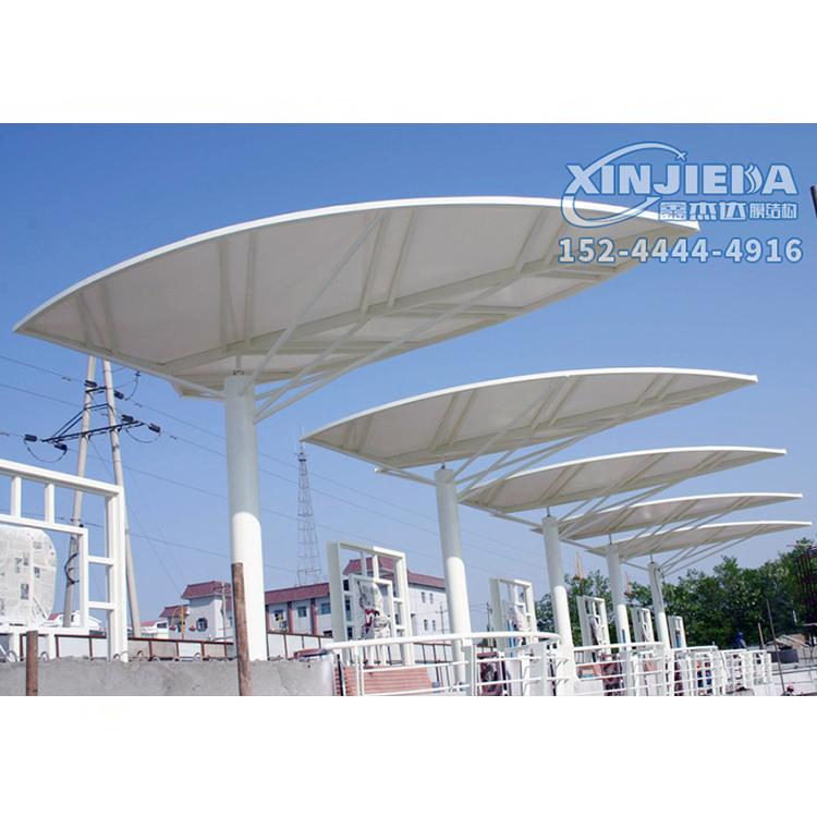 景观建筑 户外钢膜结构景观棚 景观公园广场海边遮阳景观棚定制