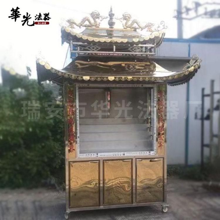加工定制户外防雨两层不锈钢蜡台香炉 寺庙宗祠不锈钢蜡台香炉 带顶不锈钢蜡台