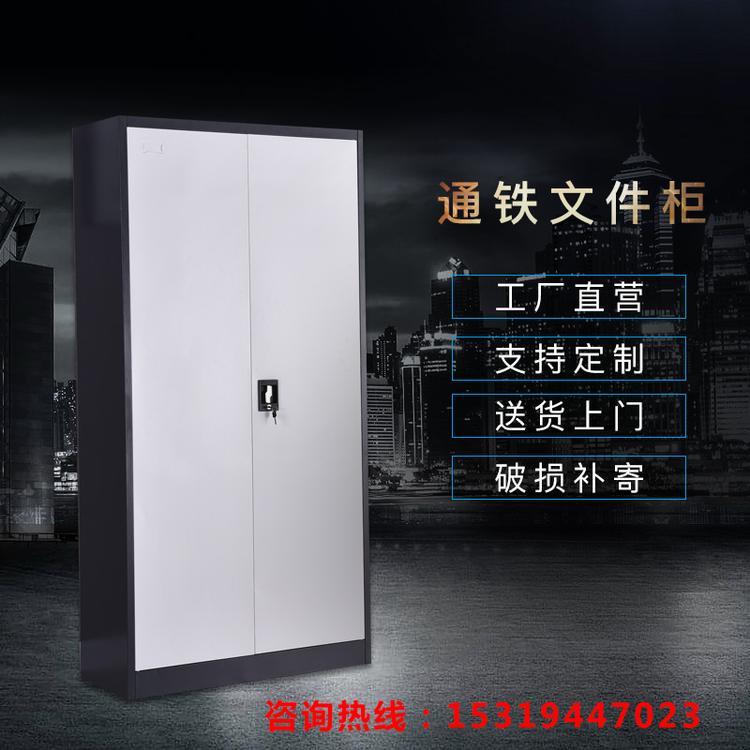 钢制办公文件柜铁皮柜矮柜书柜资料柜密码带锁凭证柜档案员工柜子