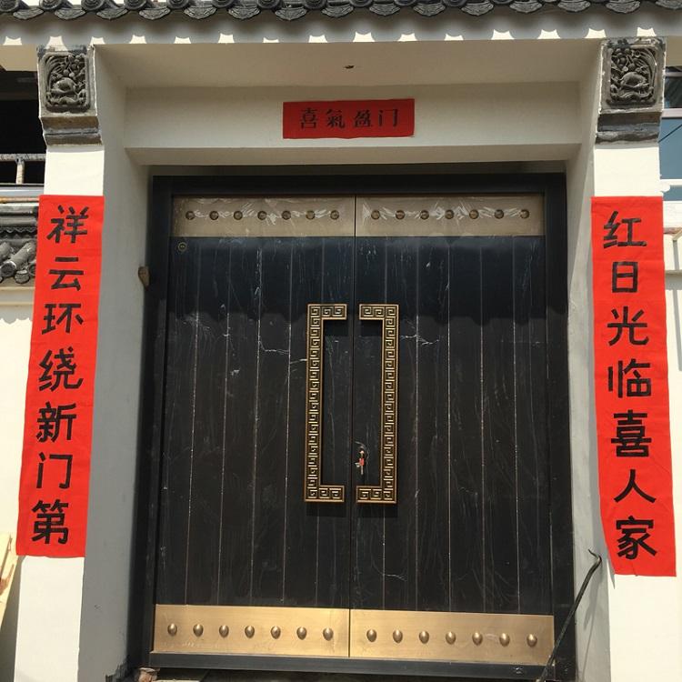 厂家直销仿古建筑大门浙琦别墅对开进户防盗门寺庙铜门