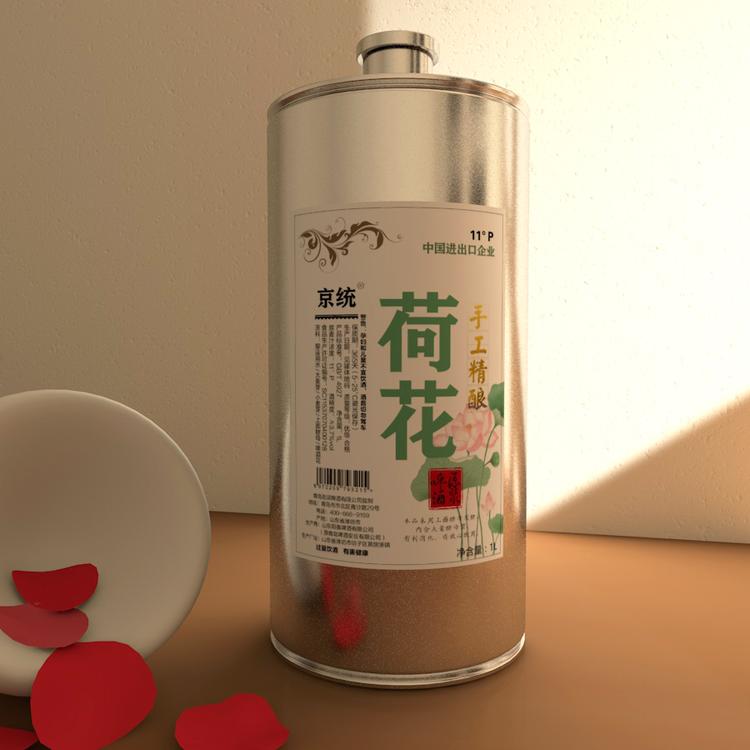 1L京统荷花原浆精酿啤酒加盟代理批发青岛京统荷花厂家