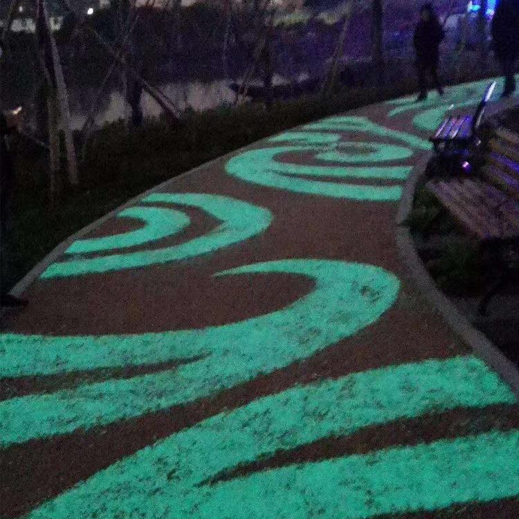 高品质的沈阳彩色夜光路面设计独特大气彩色发光路面施工厂家