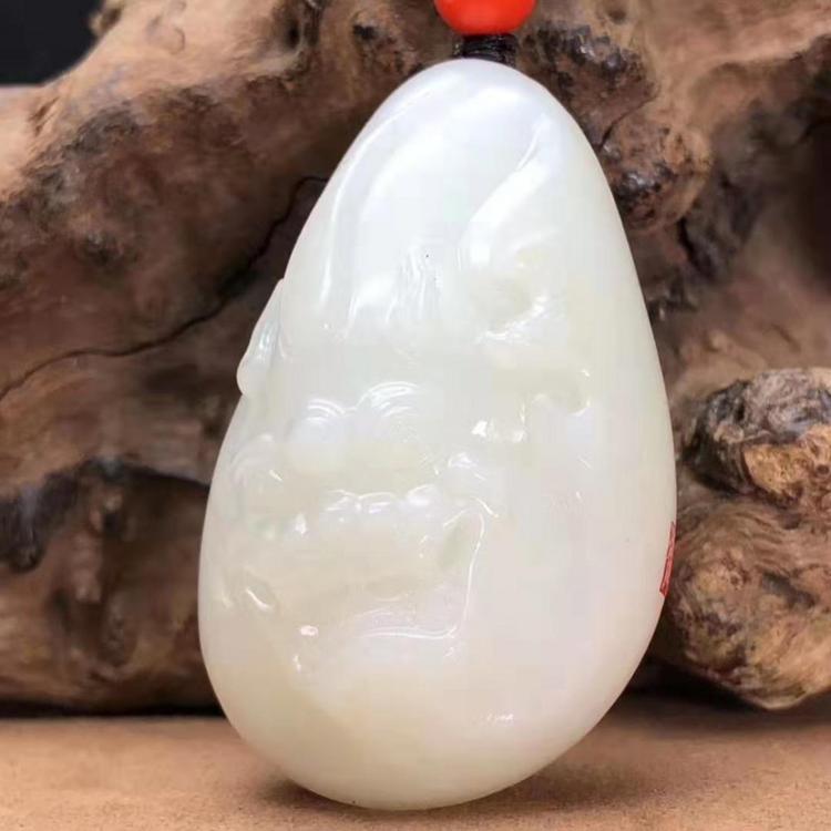 脂白和田玉籽料 羊脂貔貅 瑞兽纳福