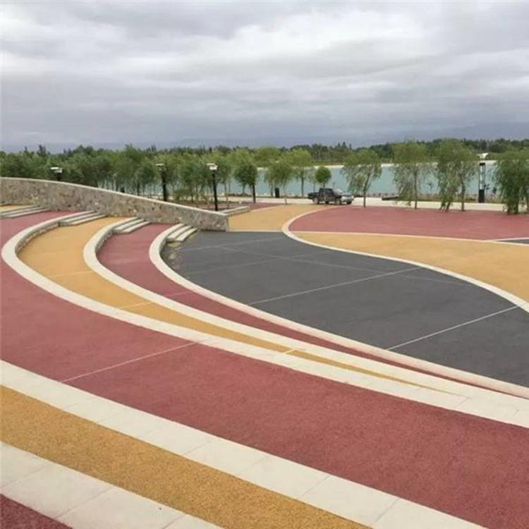 旅游区人行道渗水地坪市政工程公园透水地坪胶粘剂透水地坪