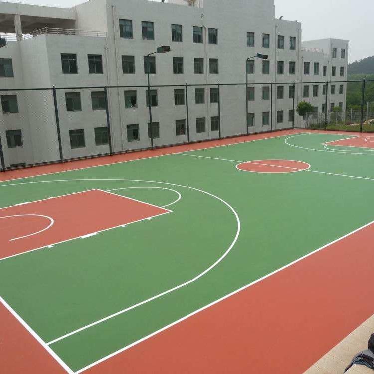 可批发硅pu塑胶面层 环保型材料硅pu球场施工工程