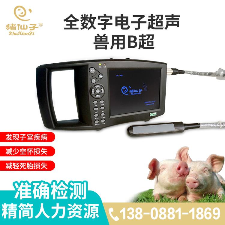 猪仙子 现货ZXZ-888猪用B超机 超声波诊断仪 畜用b超机 母猪妊娠检查仪 动物b超机 猪场用