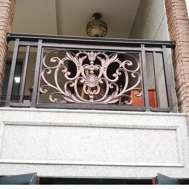 防盗铝合金护栏 庭院铝合金阳台护栏定制厂家 铝合金护栏品牌经销商