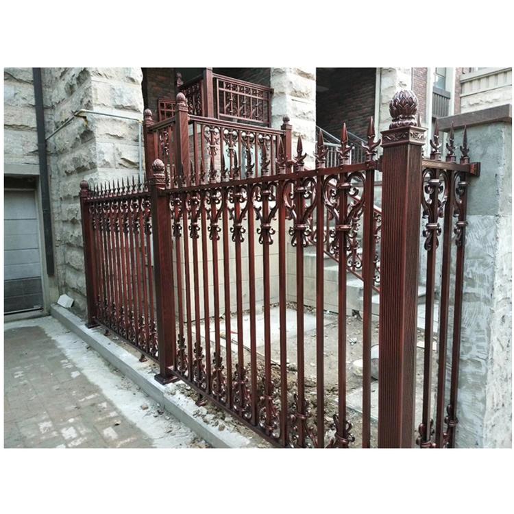 小区围墙铝艺护栏 庭院铝艺护栏厂家 高端别墅铝艺护栏