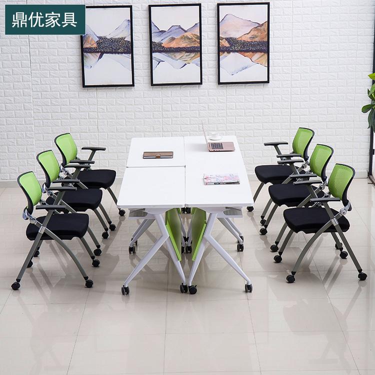 广东高档折叠培训桌学生双人课桌会议桌可折条桌批发