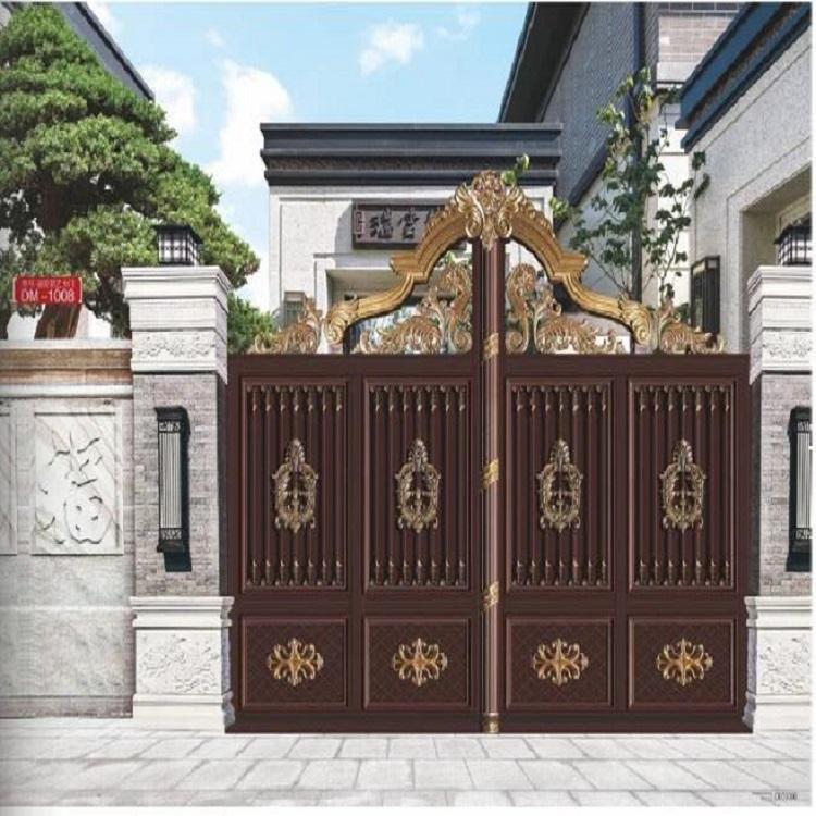 自建房铝艺门定制 铝艺别墅门定制