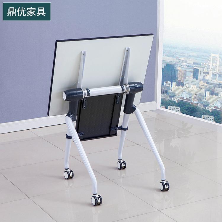 佛山折叠学生培训桌带屉双人翻转会议桌简易办公桌椅批发