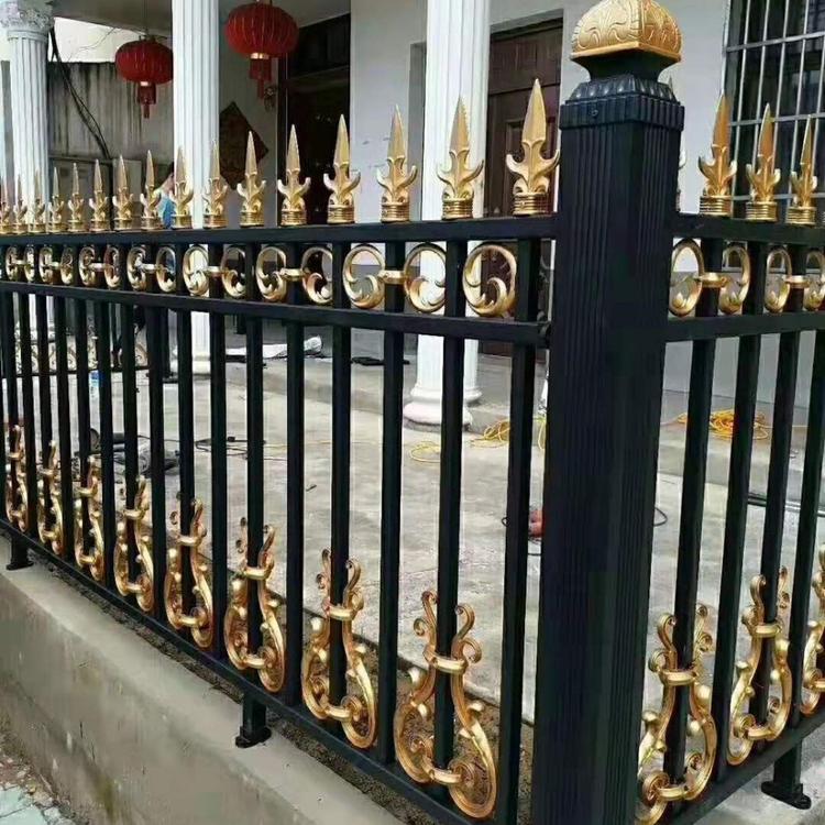小区别墅铝艺护栏 豪华庭院铝合金围墙栏杆 铝合金建筑防护栏 欧式铝艺阳台护栏
