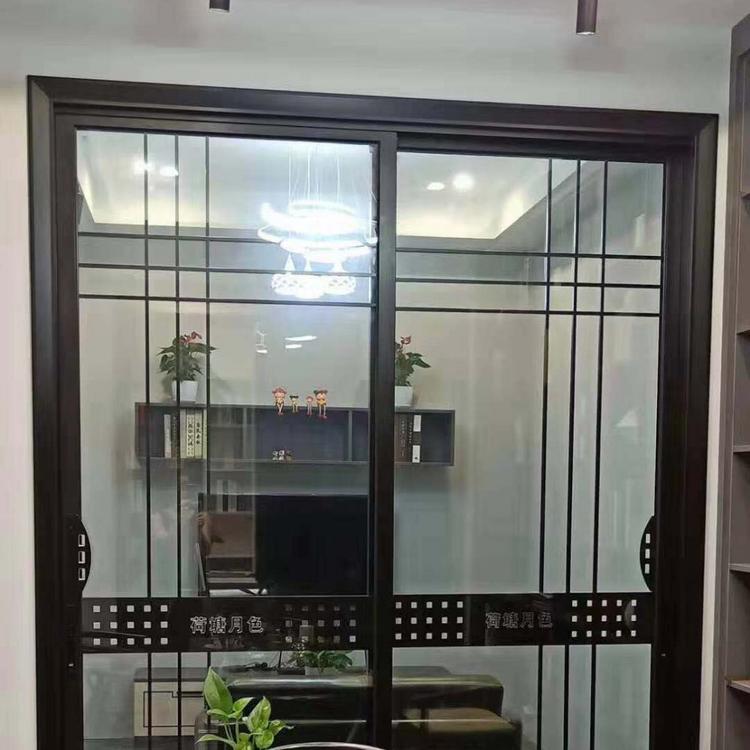 新中式推拉门 隔断铝合金推拉门 新中式重型推拉门 推拉门厂家