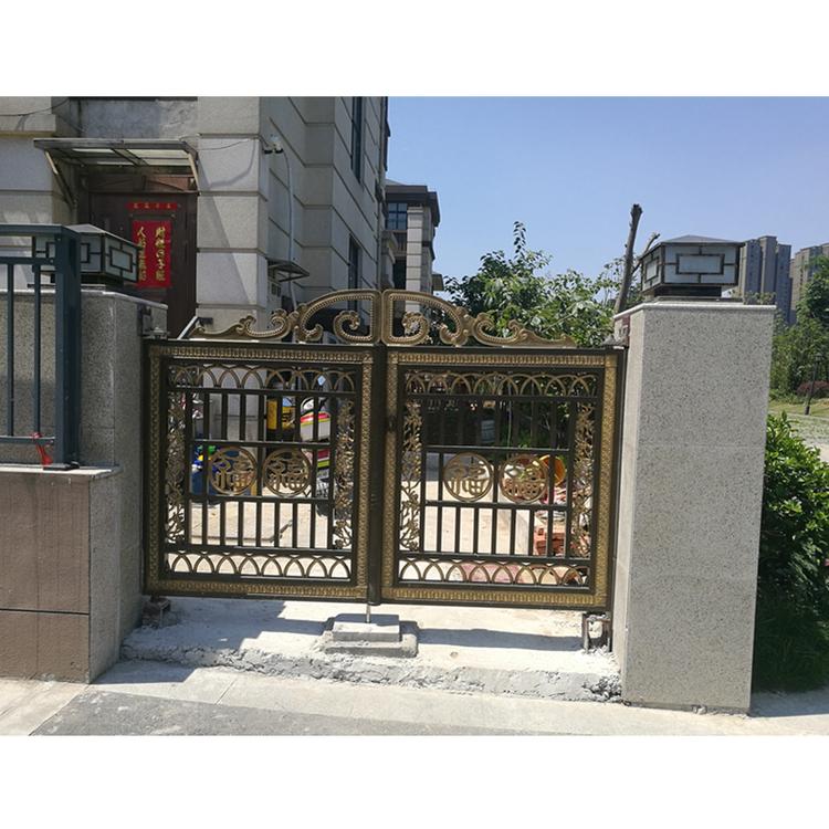 别墅铸铝大门定制 铸铝别墅门价格 铸铝别墅庭院大门