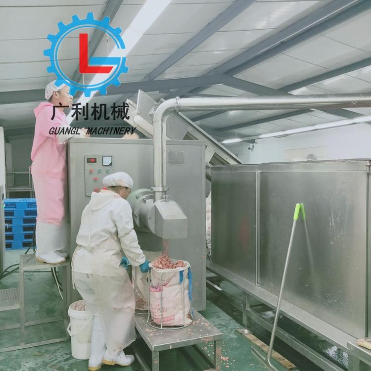 宠物饲料肉泥骨渣分离设备 大型骨肉分离机  鸡架鸡壳采肉机 低温禽类骨肉分离机 每小时4吨