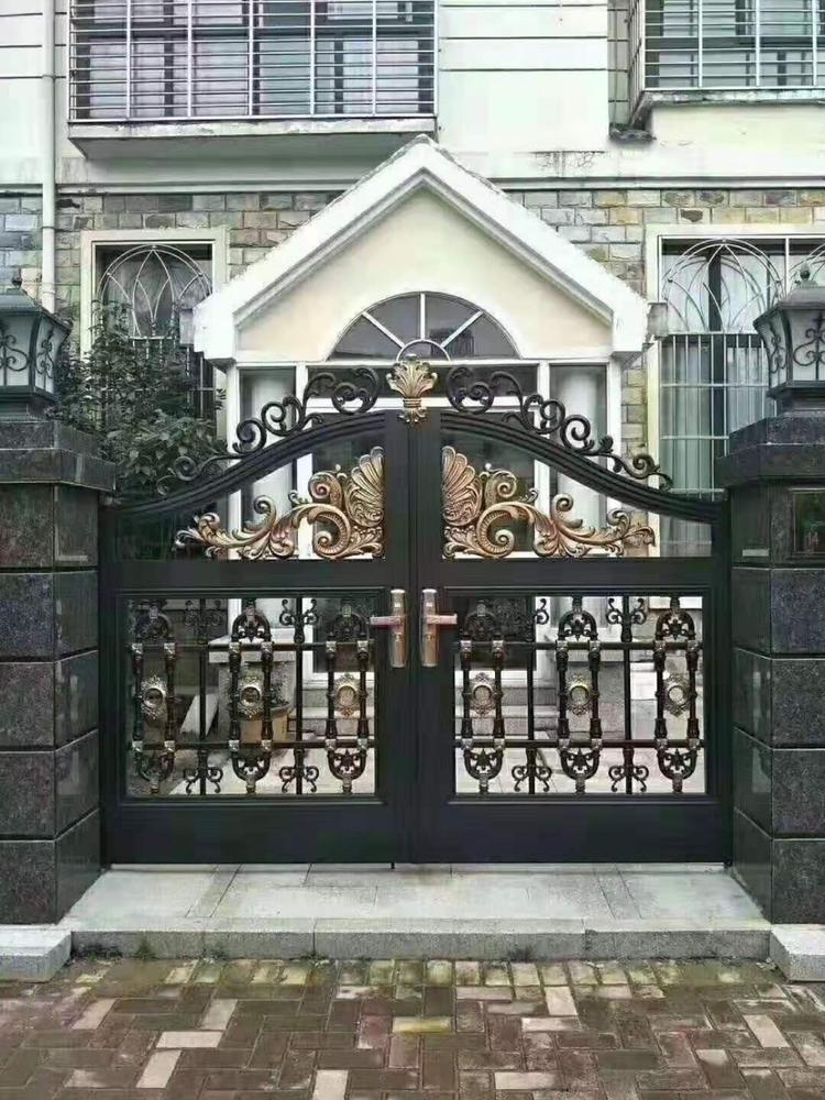 江苏农村自建房铝艺大门庭院门护栏厂家一手货源价格公道安装