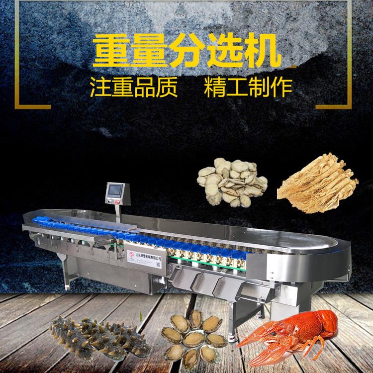 海参鲍鱼重量分选机 海参鲍鱼自动称重分选机 多级别称重分选机 6级8级分选机