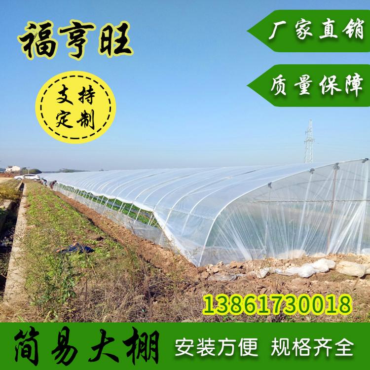 厂家直销简易农用大棚 蔬菜大棚骨架 镀锌连体温室薄膜大棚
