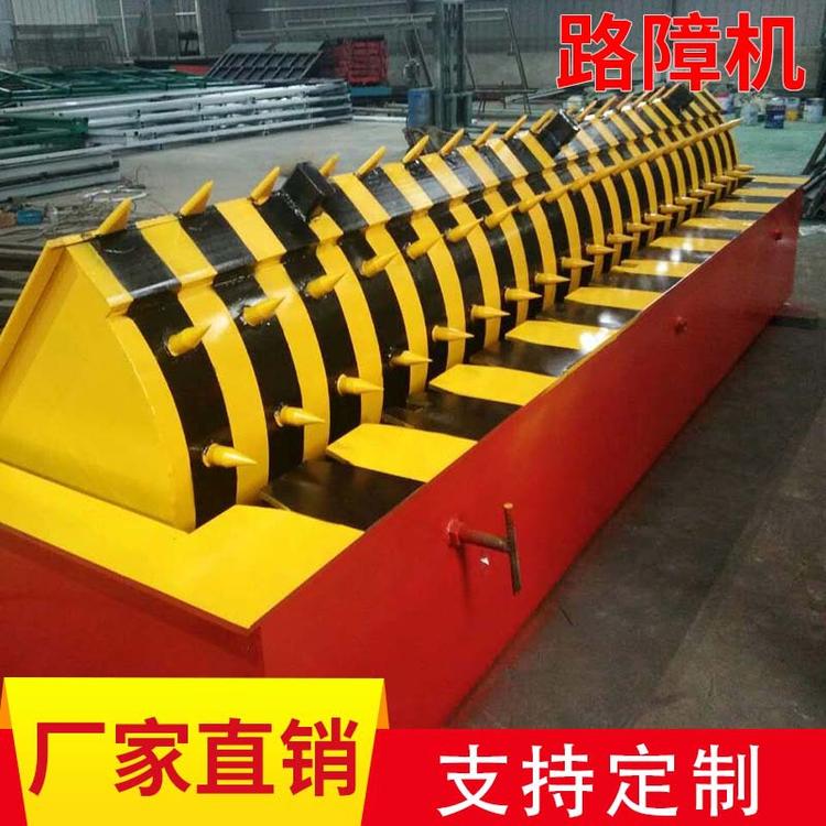 佛山翻转式单面路障机 防雨防潮式反恐机 佛山高垒液压电动路障机