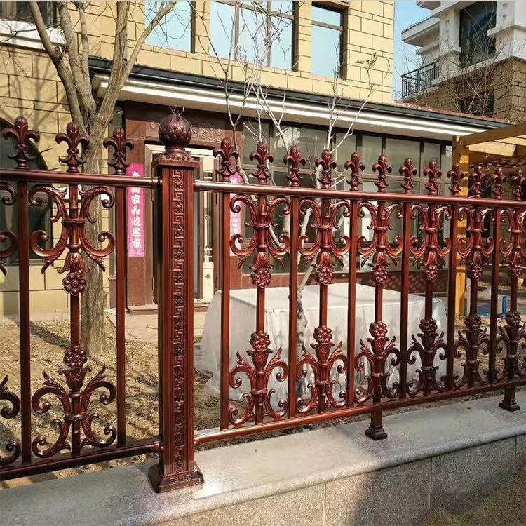 铝合金别墅护栏厂家直销   学校铸铁围墙   烨宇农村铝合金护栏批发