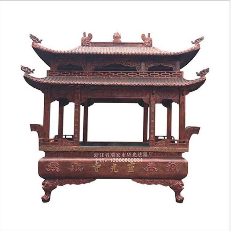 厂家直销长方形香炉 祠堂平口露天香炉 寺庙圆形六龙香炉