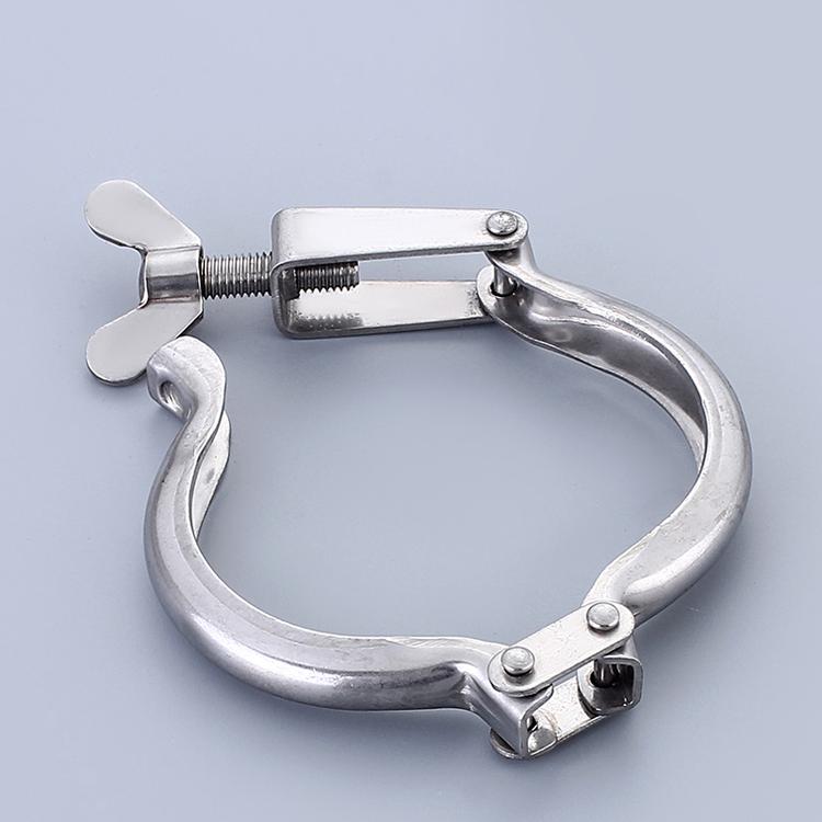 批发定制橡胶软接头不锈钢卡箍 卫生级不锈钢卡箍 316L沟槽式不锈钢卡箍