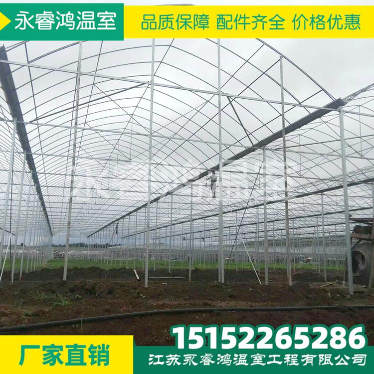 长沙玻璃温室蔬菜种植大棚管钢架 温室大棚工程钢架 连体花房大棚钢架 大棚钢管