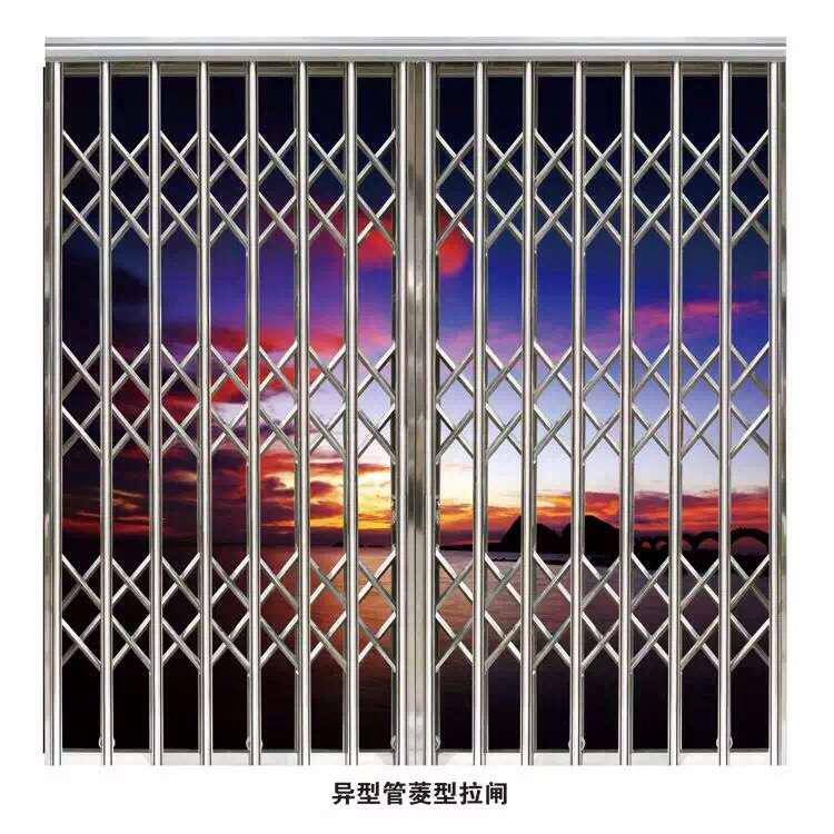 南通 拉闸门伸缩防盗门窗网 304不锈钢楼梯口施工隔离栏商铺儿童防护栏