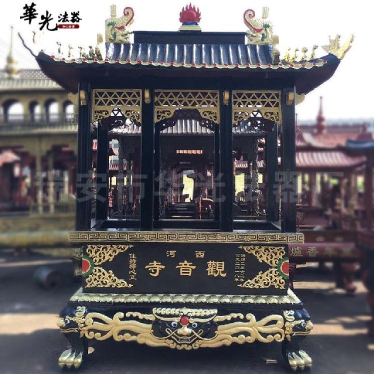 供应八龙柱长方形露天香炉 寺庙大型生铁香炉 宗祠道观户外供佛熏香炉鼎