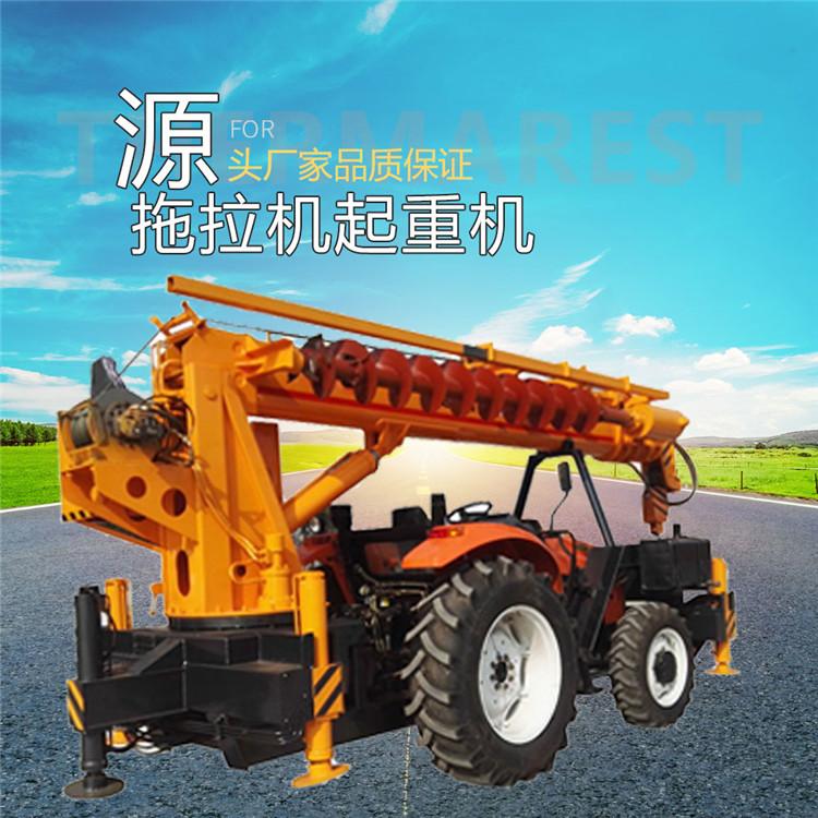久胜机械JS-4315 拖拉机牵引小型建筑楼板自卸吊 液压园林移树拖拉机随车吊