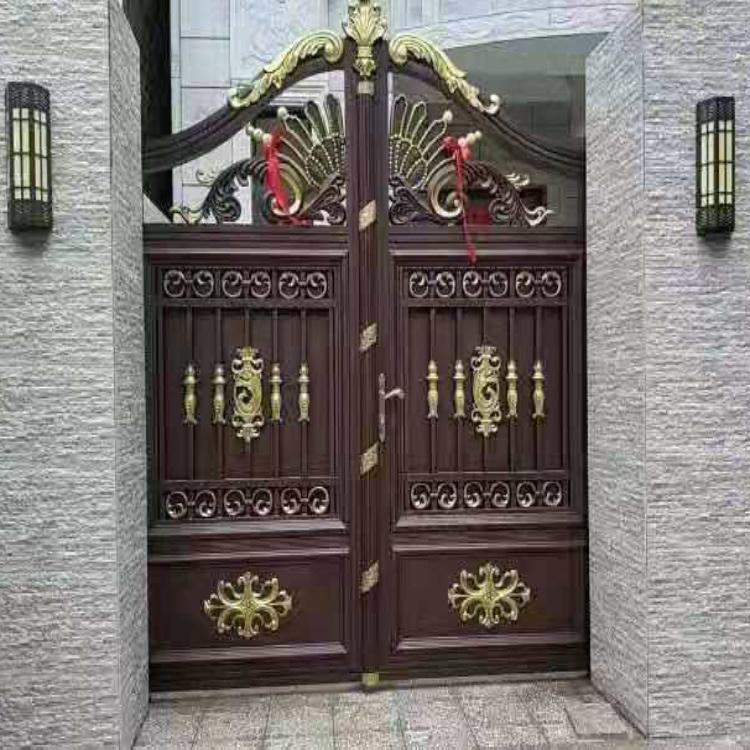源帅乡村院子门生产厂家电动双开庭院门价格