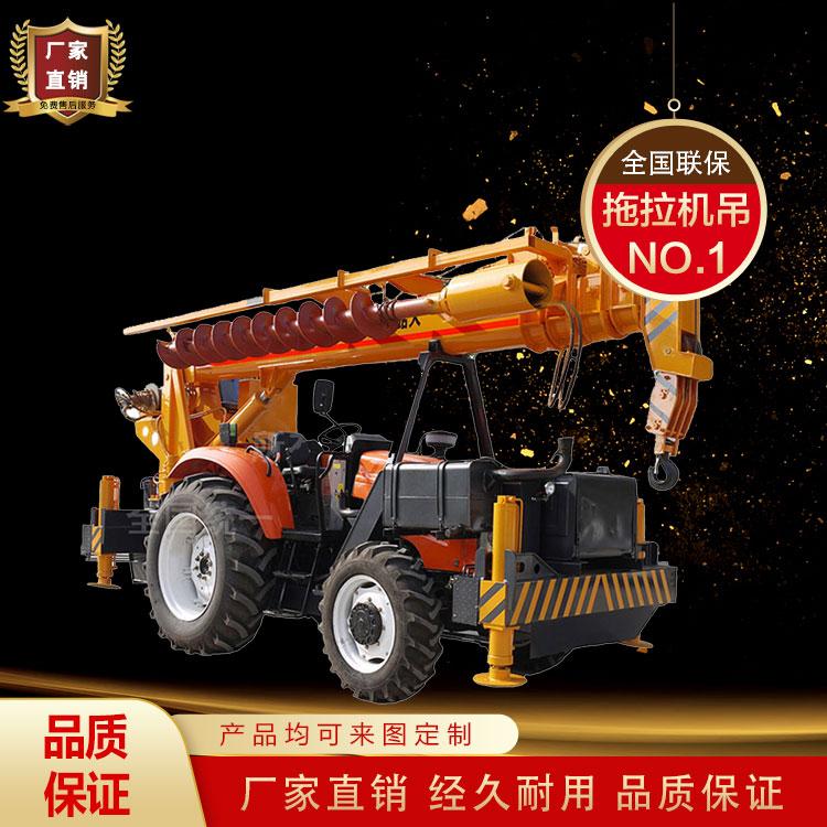 久胜机械JS-4312 四驱拖拉机随车吊 改装拖拉机平板吊车 四驱越野随车吊