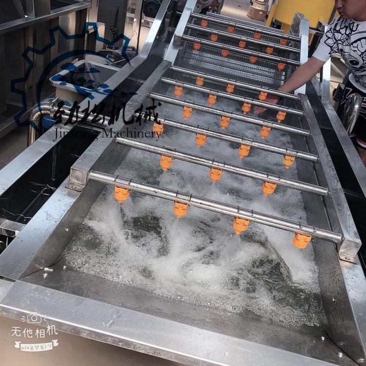小型中药材气泡喷淋清洗机  白菜萝卜清洗去泥设备 蓝莓草莓清洗机 价格