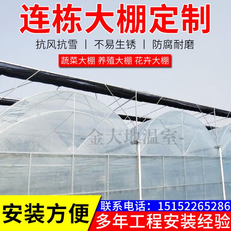 热镀锌钢管骨架 连栋大棚 玻璃温室骨架 外遮阳连栋大棚 简易大棚 大棚钢管厂