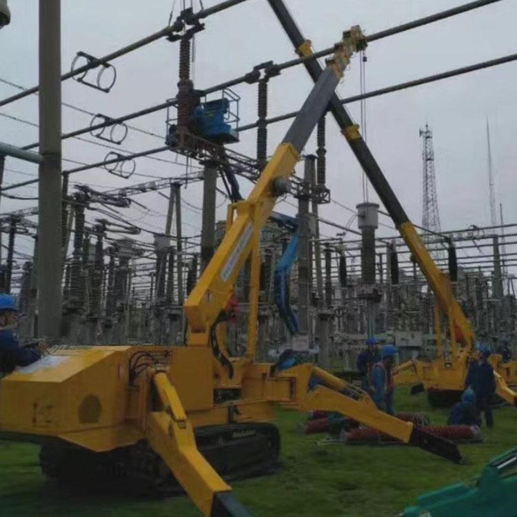 久胜机械JS1313 微型吊车全地形伸缩底盘链条 室内用小型吊运机建筑小吊机狭窄空间使用