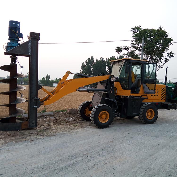 久胜机械JS1117 铲车式护栏打桩机 四轮护栏打桩机 高速公路护栏钻孔机